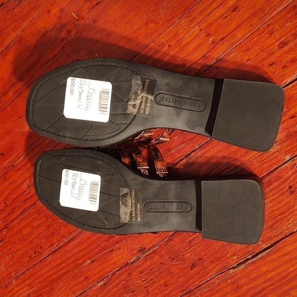 The Limited Charley Tortoiseshell Strappy Woven Sandals Sz 6 - Picture 6 of 8